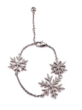 Brighton Silver Snowflake Charm Bracelet